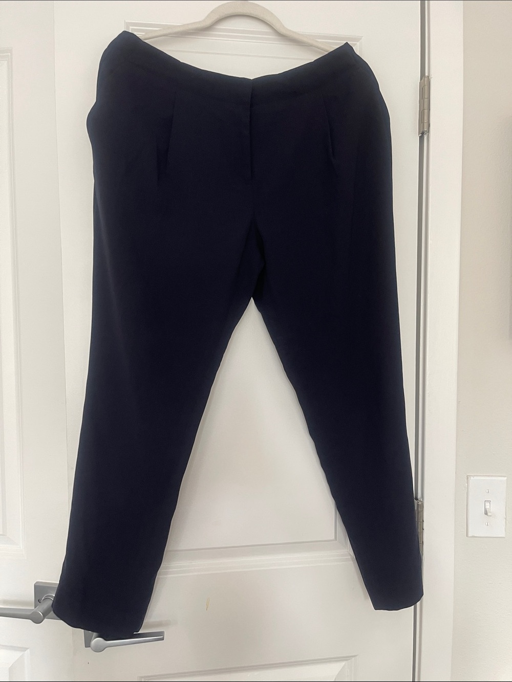 Laundry By Shelli Segal Navy Blue Slim Ponte Trousers
